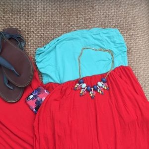 Bon Voyage Strapless Maxi Dress